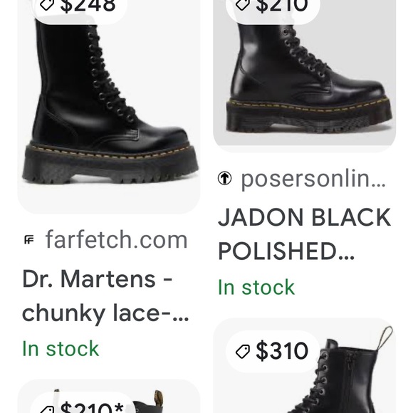 Dr Marten's Jadon Platform Leather Combat Boots Size 9 Ladies 8 Men  $248 - Picture 7 of 13